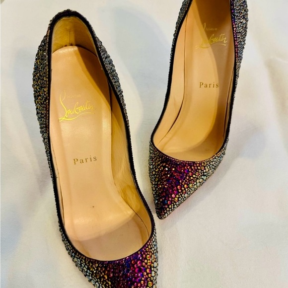 Christian Louboutin Pigalle Crystal Swarovski Volcano Strass Heels 37.5 120mm - Picture 7 of 14